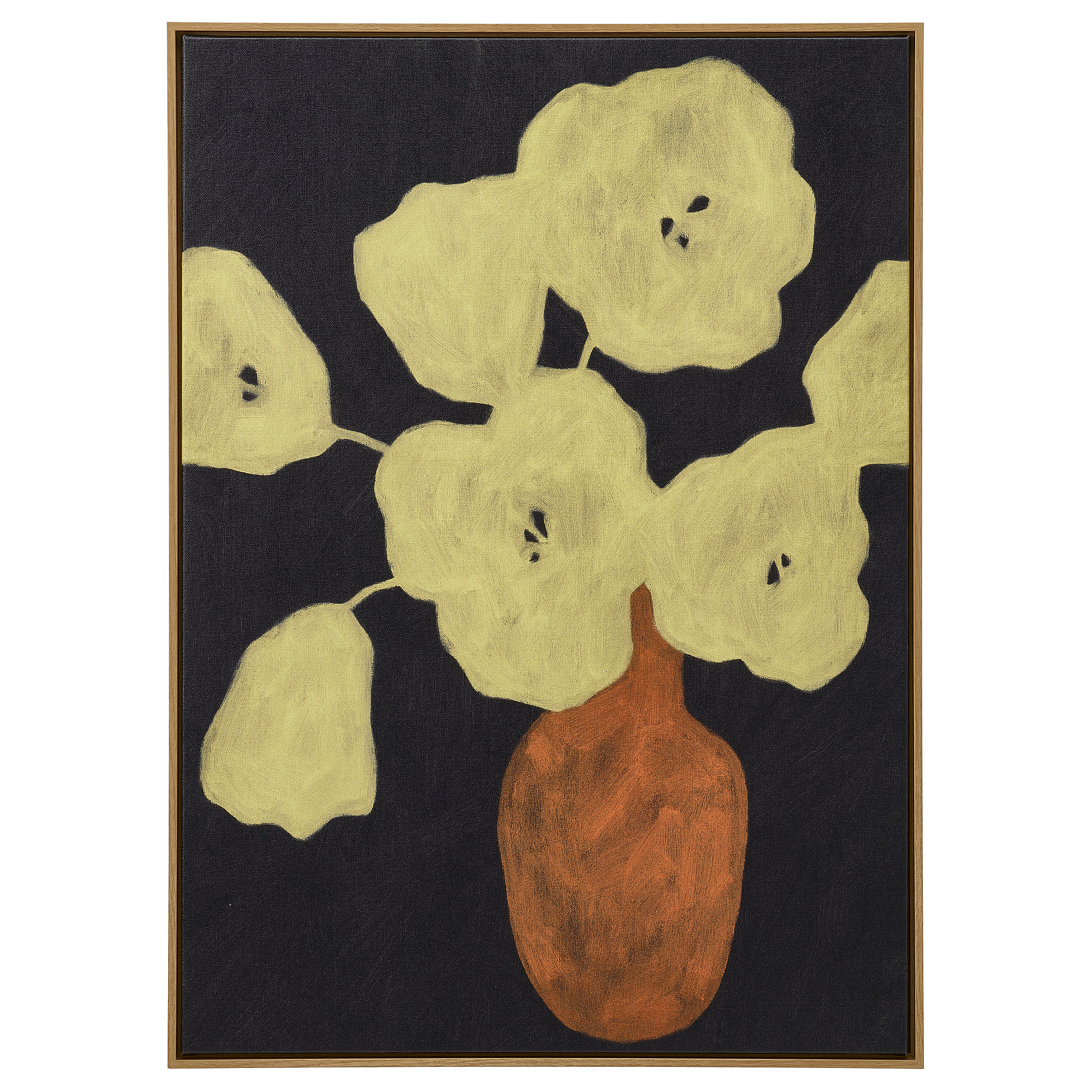 誇張的花卉圖案附框畫｜50x70cm